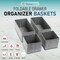 4 Pieces Drawer Organizer Bins – Storage Basket Drawer Dividers for Clothes,Underwear, Socks – Cloth Container Cube Bins for Home Organization, Closet, Shelves, Dresser